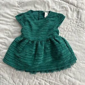 Cat & Jack Teal Striped Kids Dress